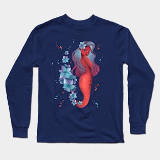 Floral Mermaid Long Sleeve T-Shirt